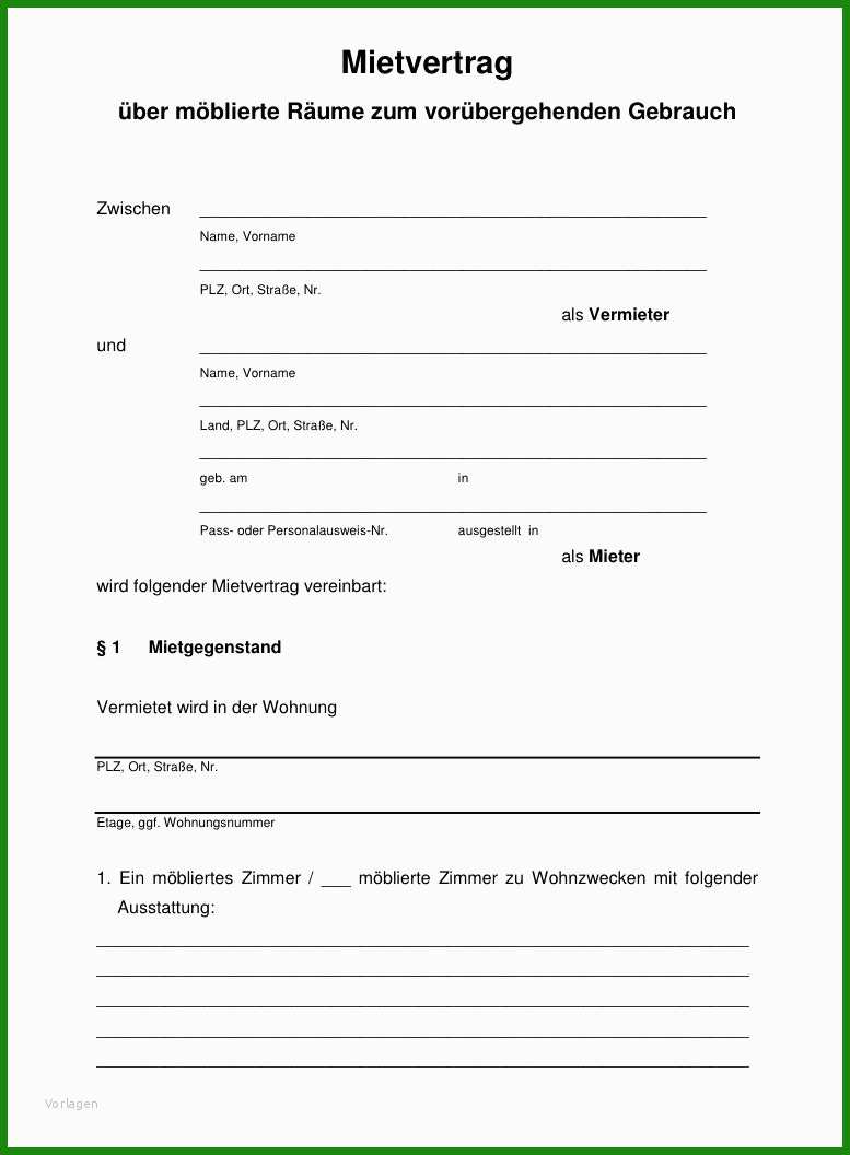 Mietvertrag Stallgebäude Muster