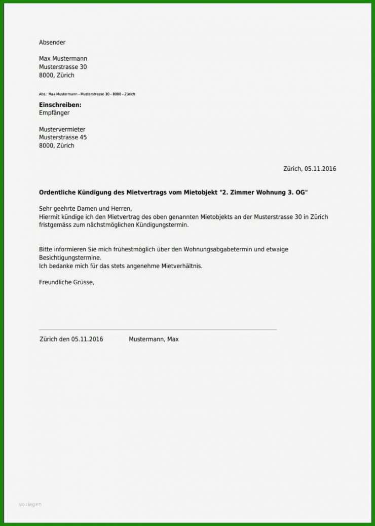 Mietvertrag Vorlage 2019