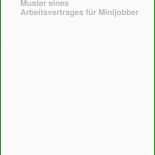 Minijob Muster Arbeitsvertrag