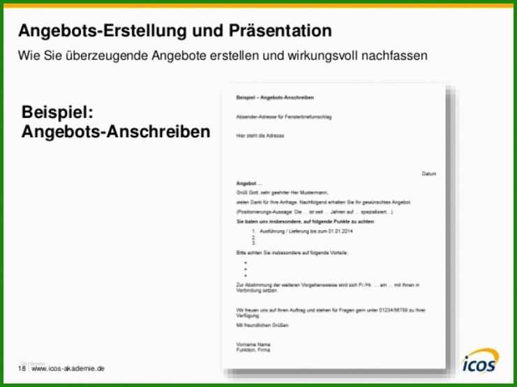 Muster Anfrage Angebot
