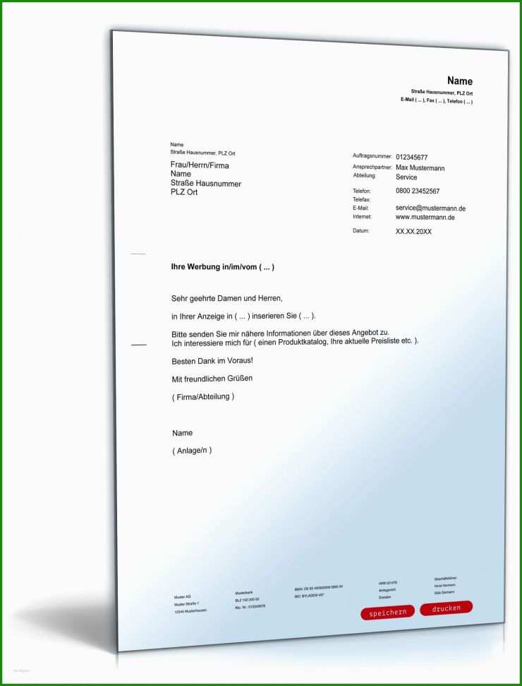 Muster Angebot Dienstleistung