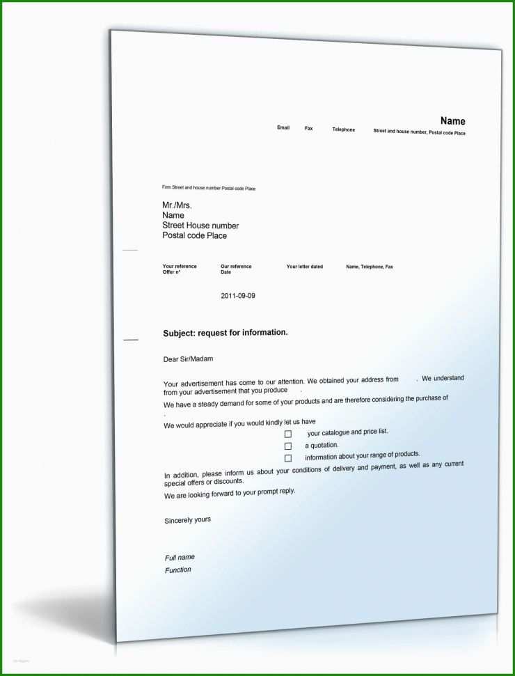 Muster Angebot Einholen