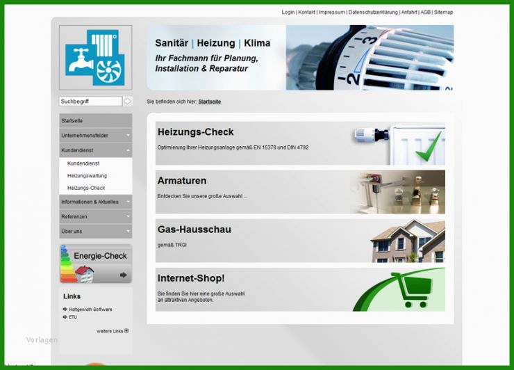 Muster Angebot Internetauftritt