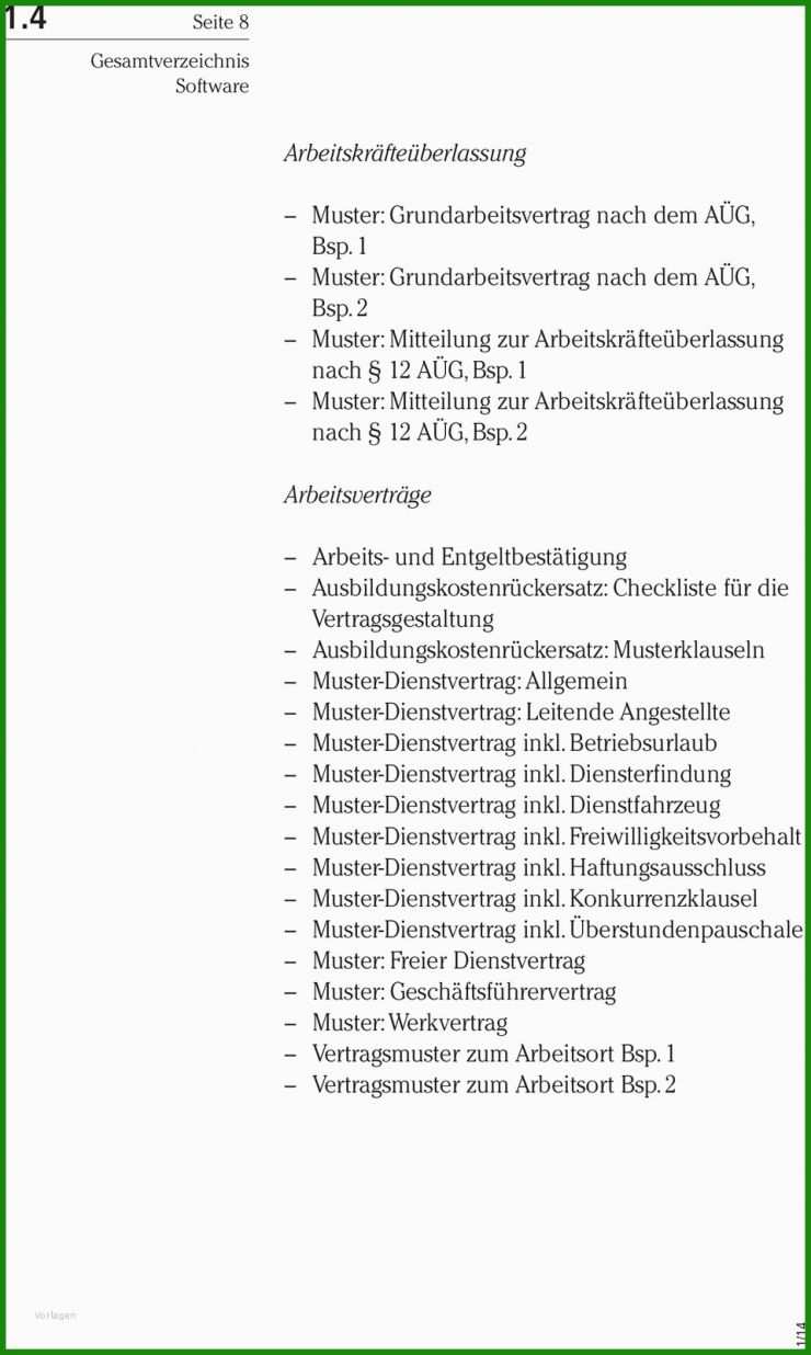 Muster Arbeitsvertrag Baugewerbe