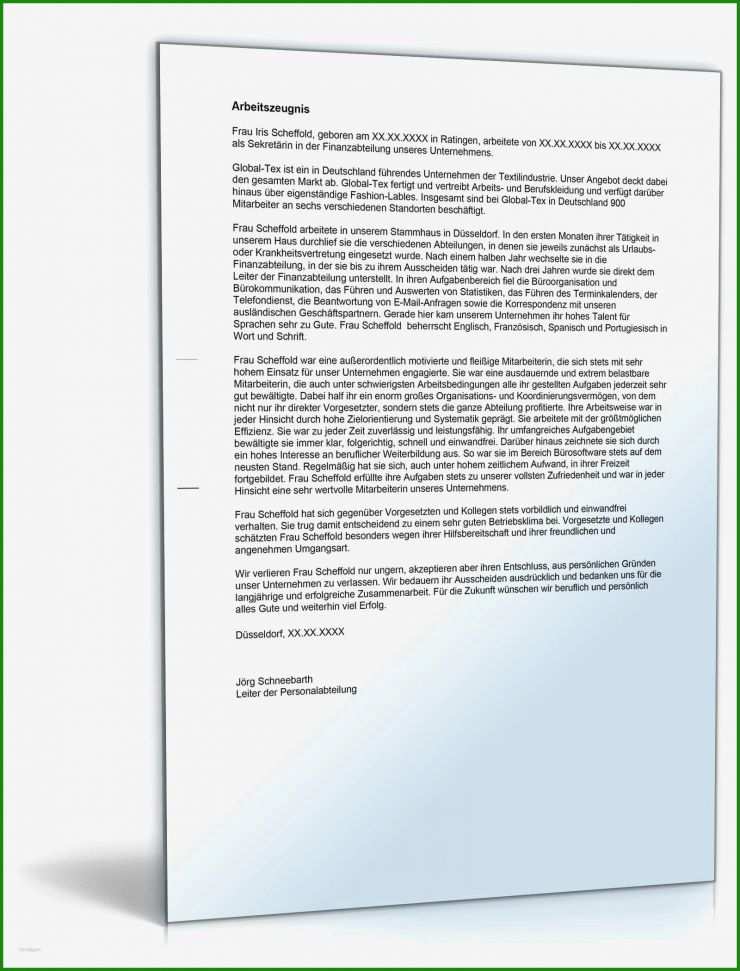 Muster Arbeitszeugnis Beantragen