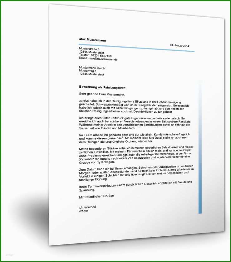 Muster Arbeitszeugnis Reinigungskraft 4 Muster Arbeitszeugnis Reinigungskraft