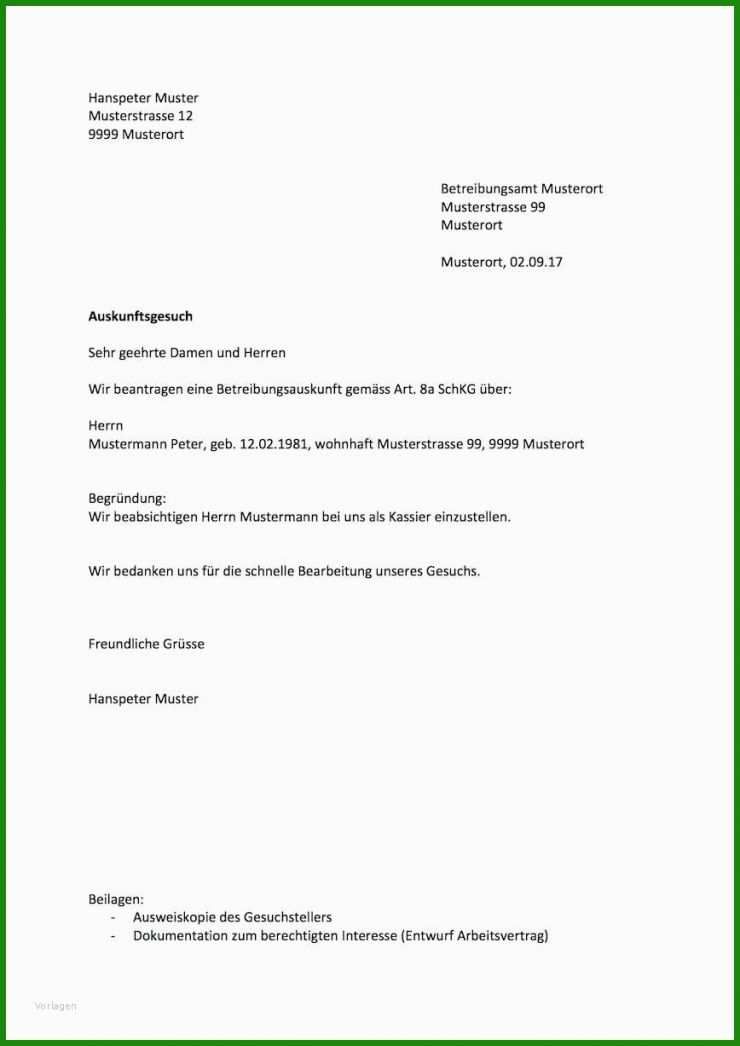 Muster Brief Privat