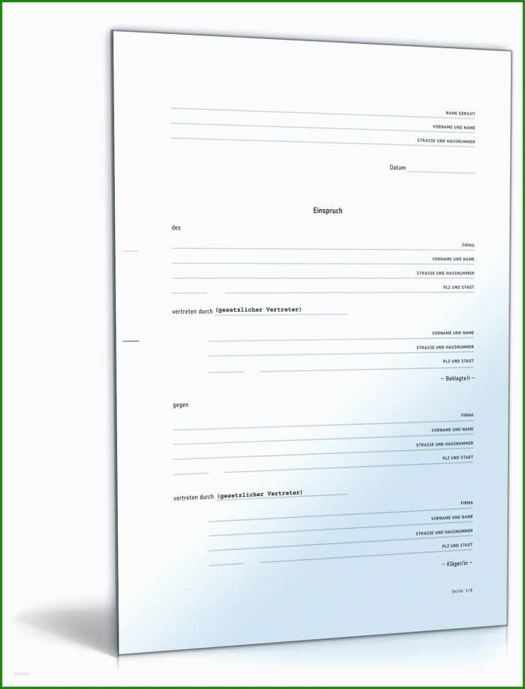 Muster Brief Widerspruch