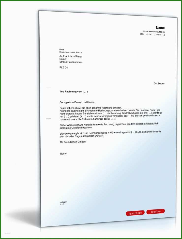 Muster Einer Rechnung