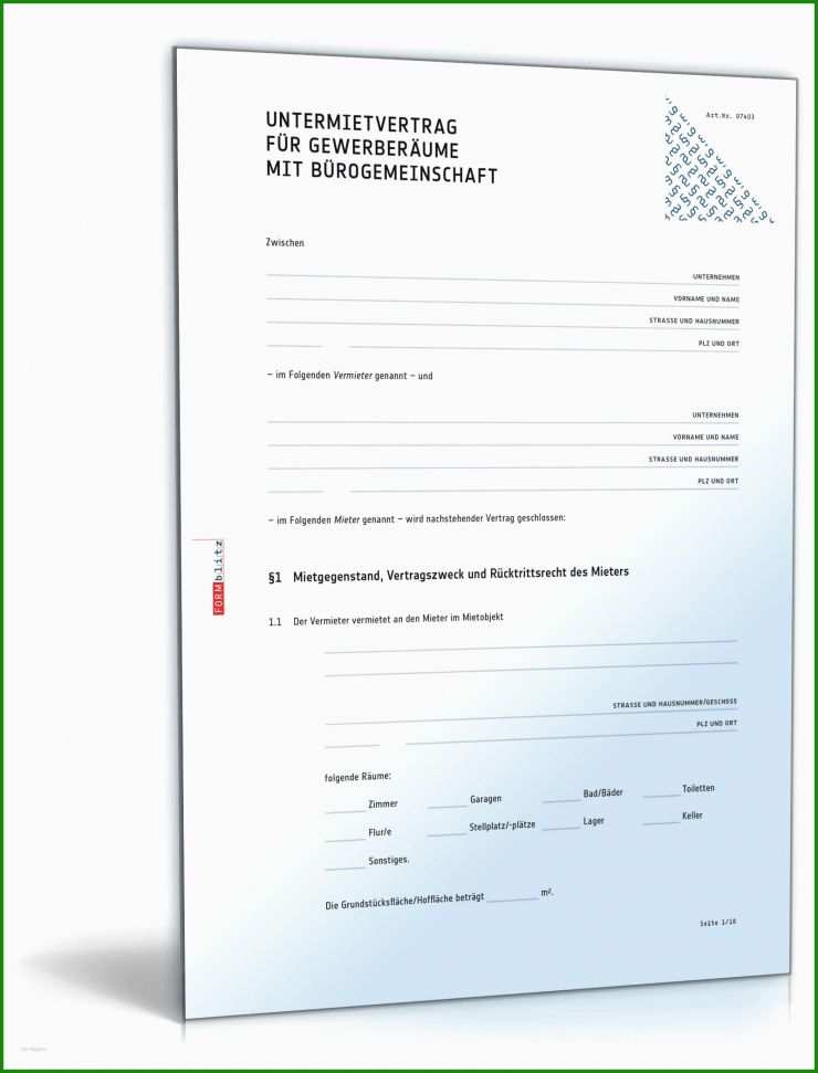 Muster Einfacher Mietvertrag