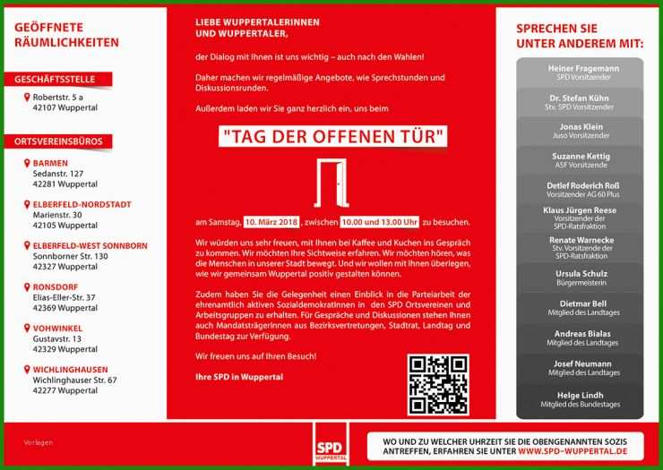 Muster Flyer Tag Der Offenen Tür