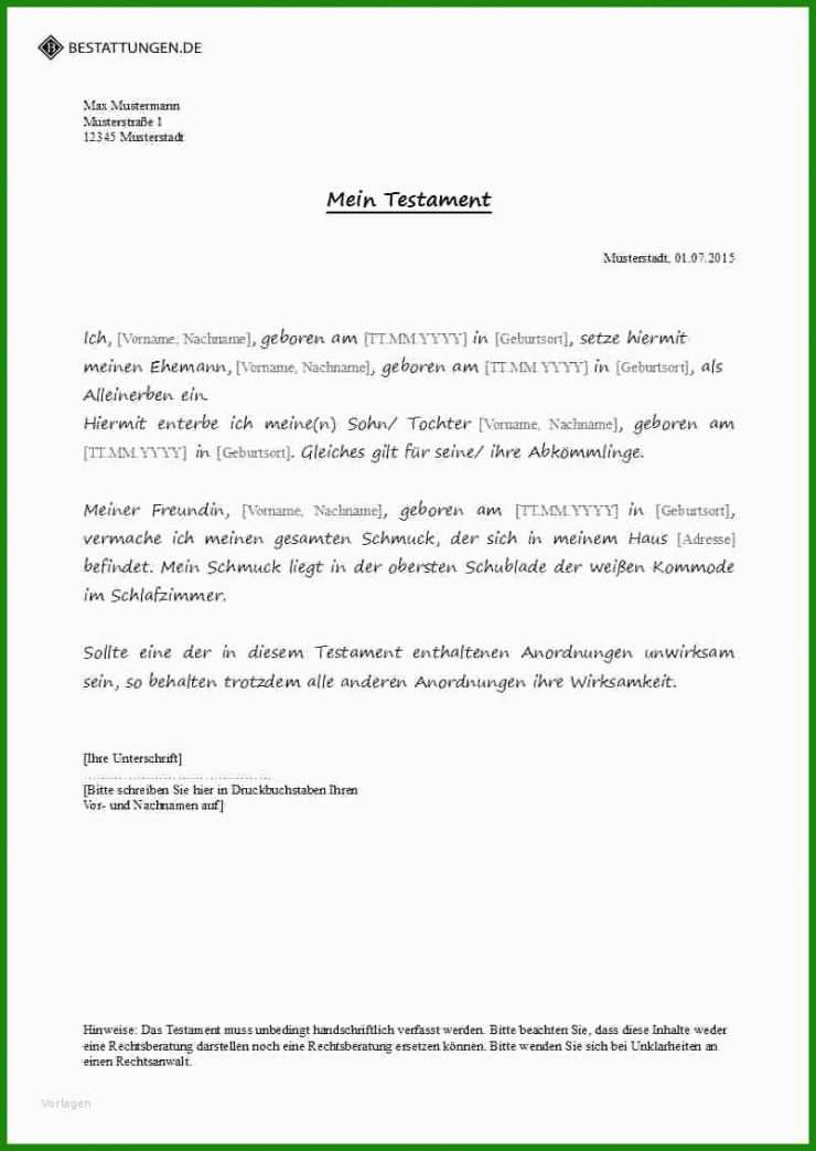 Muster Für Ein Berliner Testament