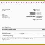 Muster Gutschrift Rechnung