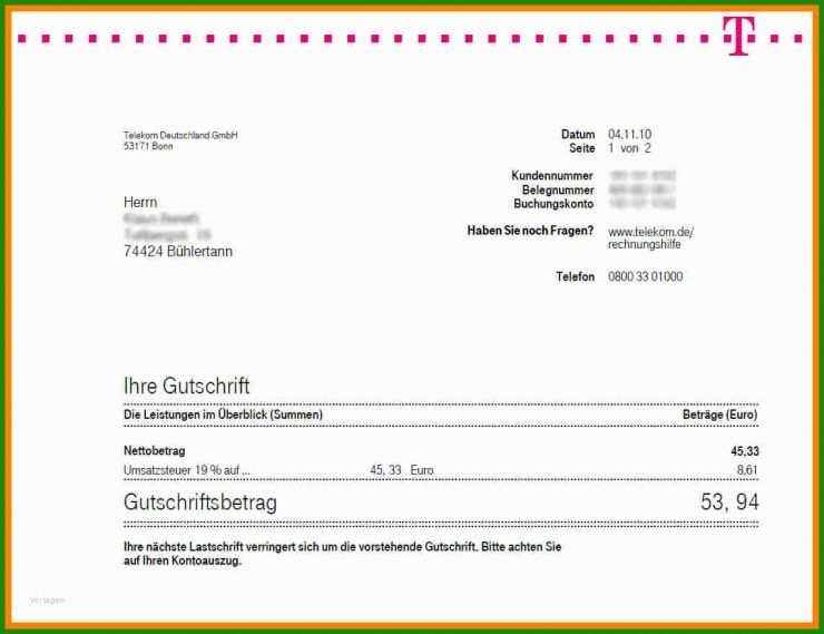 Muster Gutschrift Rechnung 5 Muster Gutschrift Rechnung