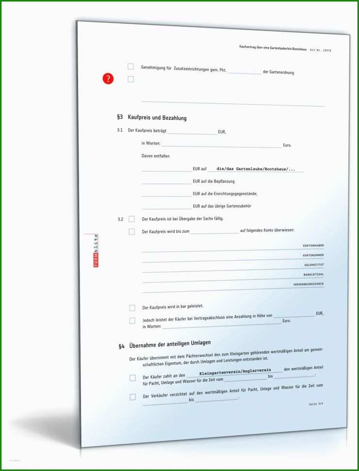Muster Kaufvertrag Kleingarten