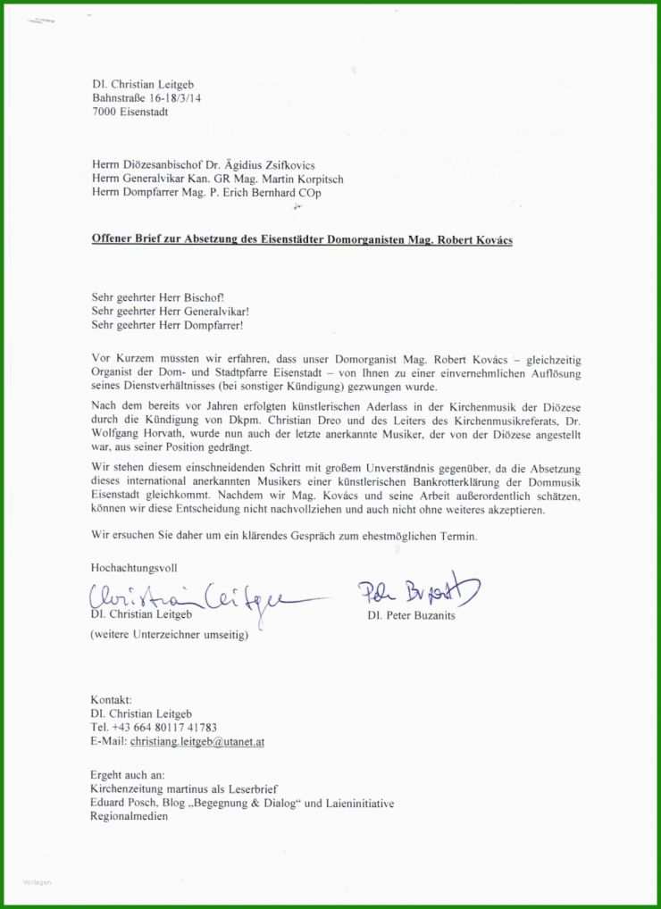 Muster Kündigung Brief 5 Muster Kündigung Brief