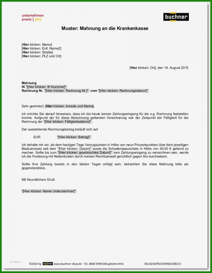 Muster Mahnung Rechnung
