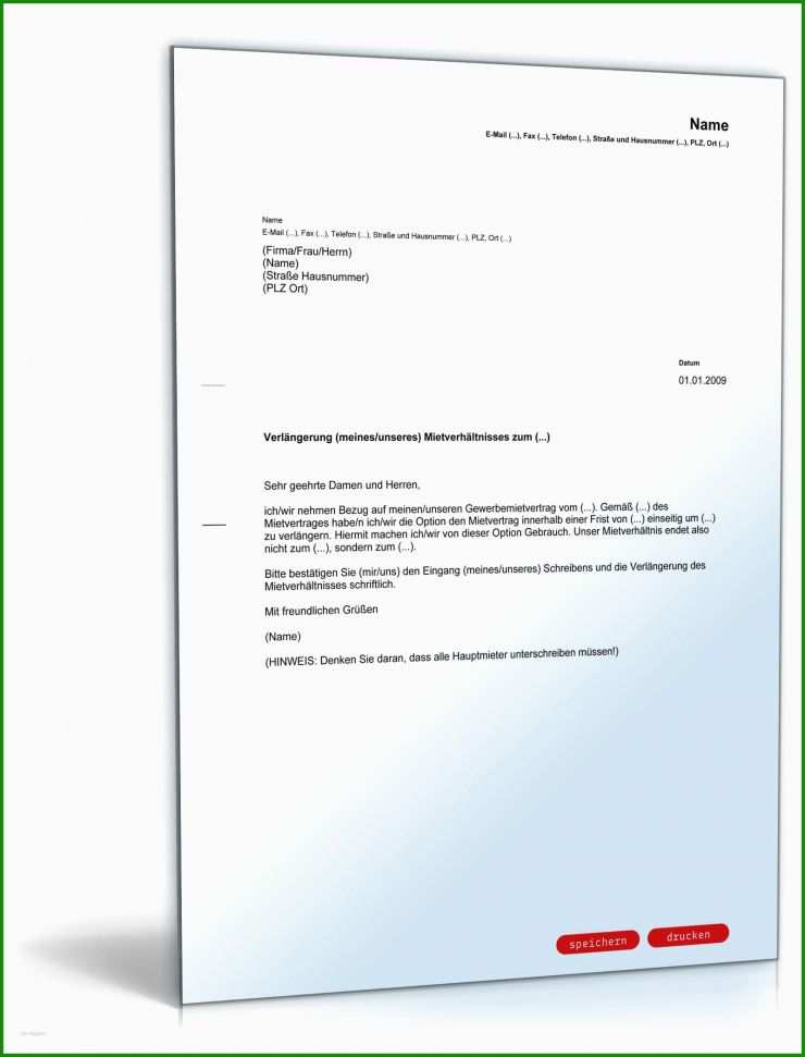 Muster Mietvertrag Büro