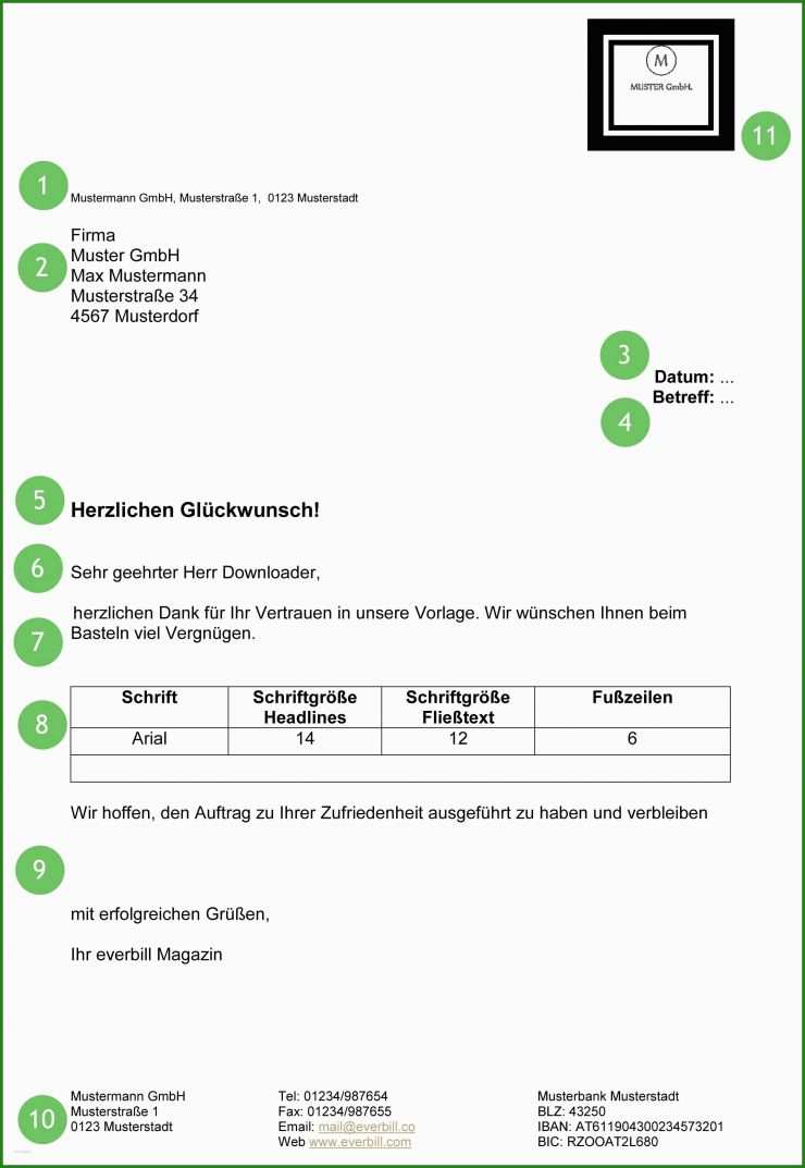 Muster Offizieller Brief Word