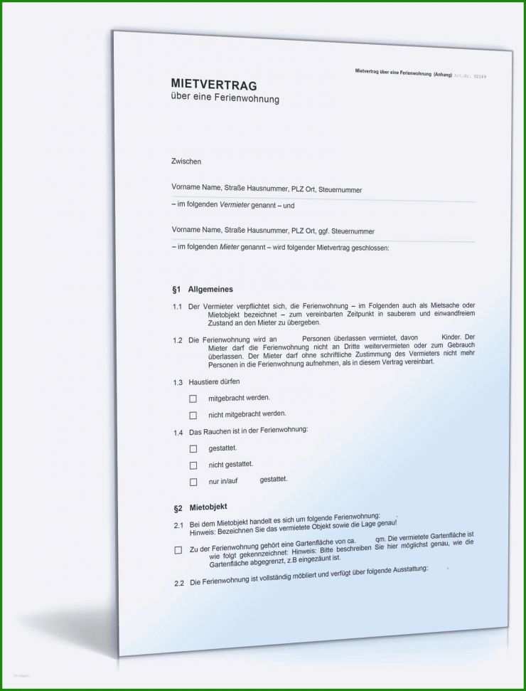 Muster Pachtvertrag Campingplatz