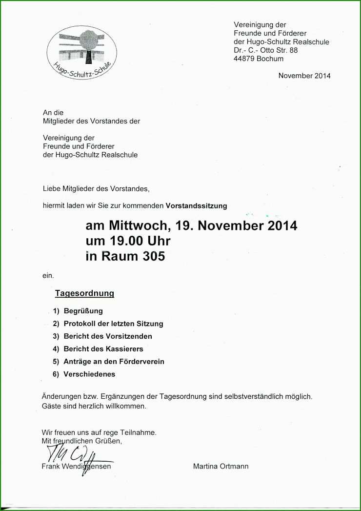 Muster Protokoll Vorstandssitzung Verein