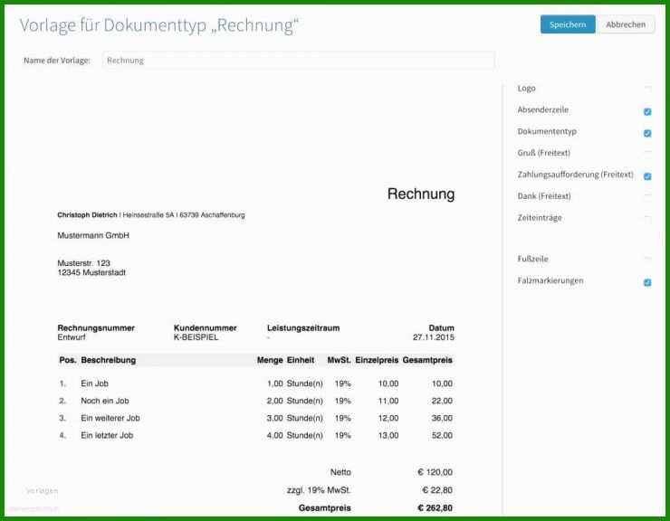 Muster Rechnung Für Freiberufler