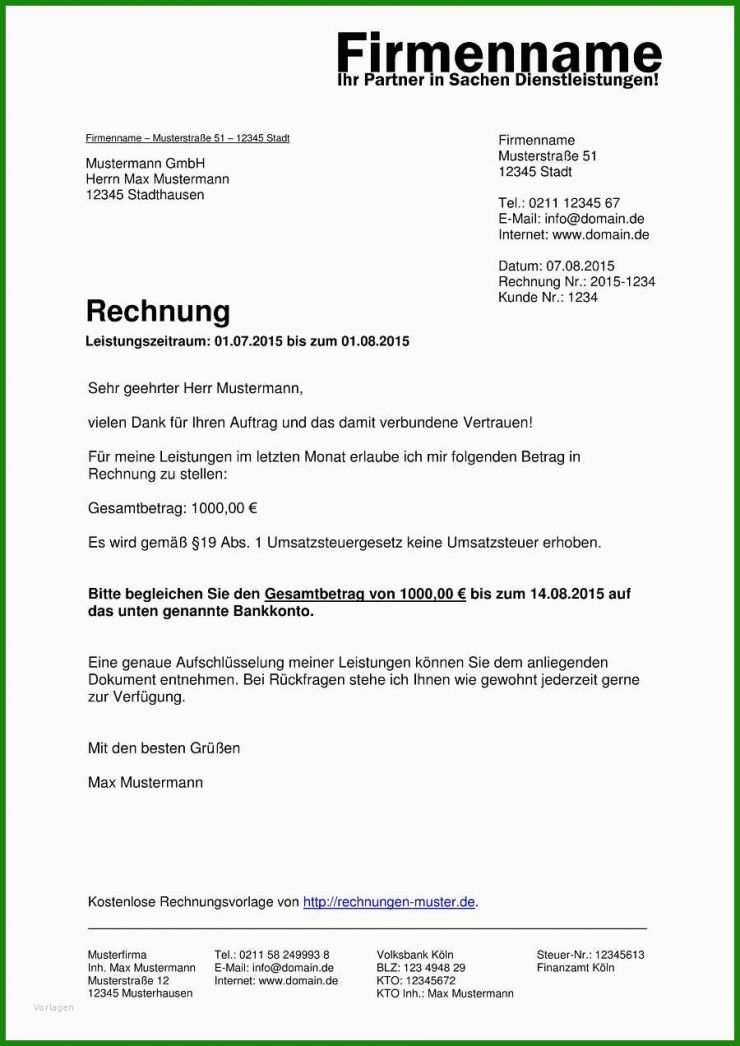 Muster Rechnung Leichenschau