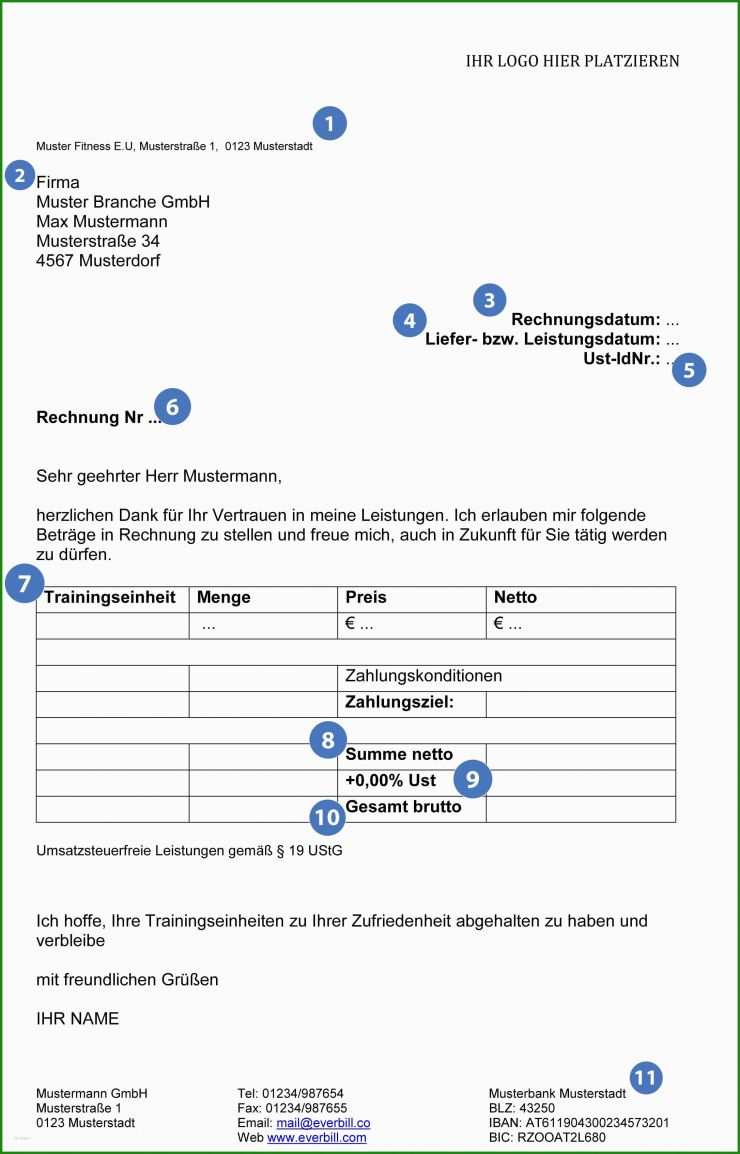 Muster Rechnung Nach 13b