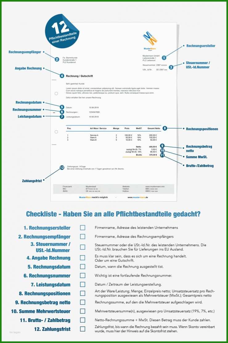 Muster Rechnung Privatperson Dienstleistung