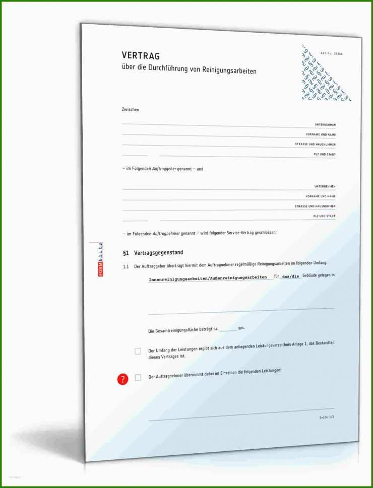 Muster Rechnung Reinigung
