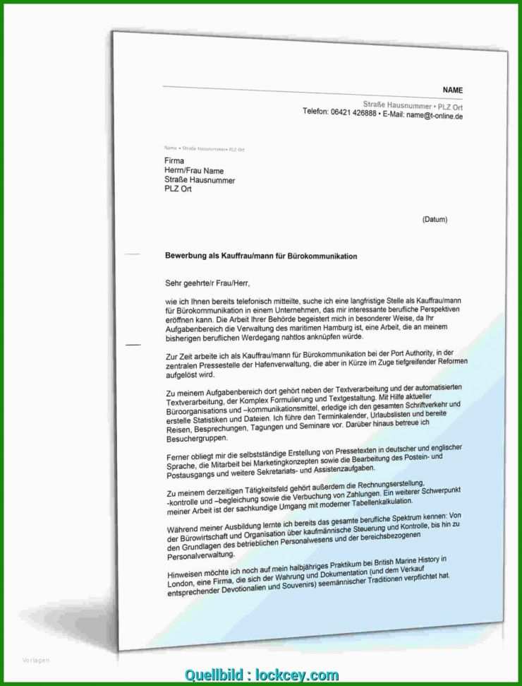 Muster Report Kaufmann Für Büromanagement