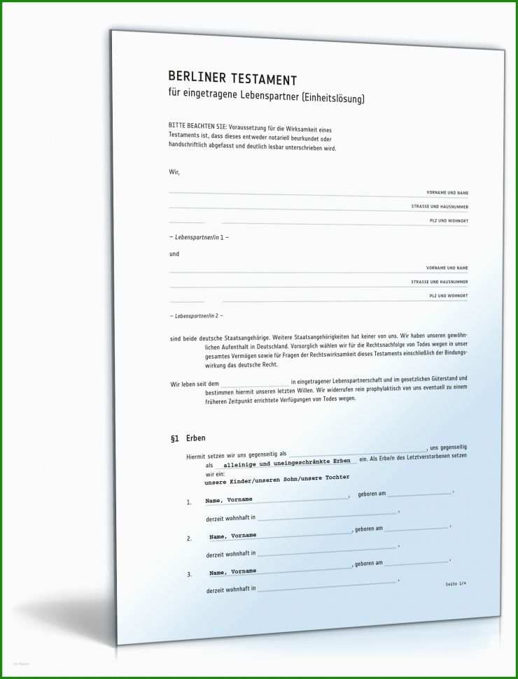 Muster Untermietvertrag Lebenspartner