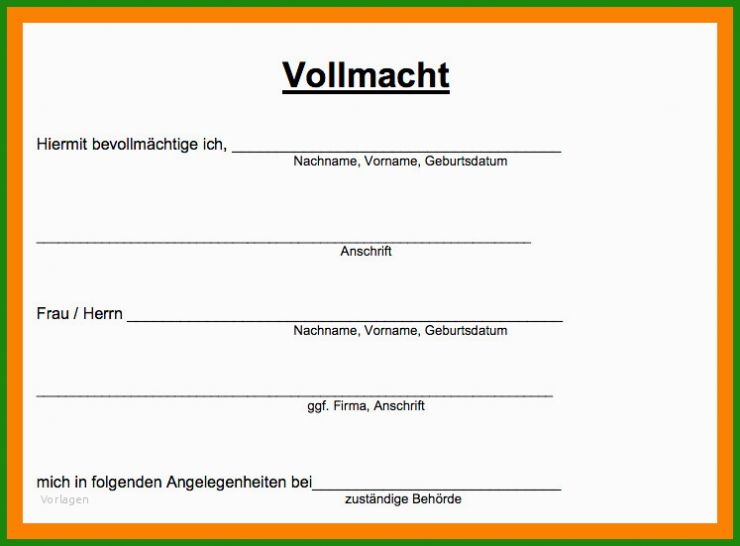 Muster Vollmacht asylverfahren