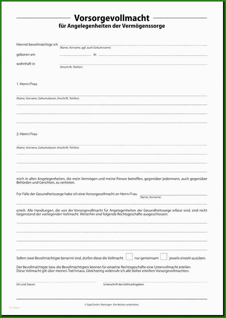 Muster Vollmacht Bundesministerium