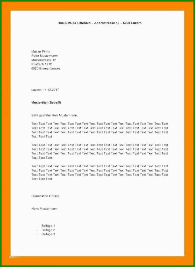 Muster Vorlage Offizieller Brief