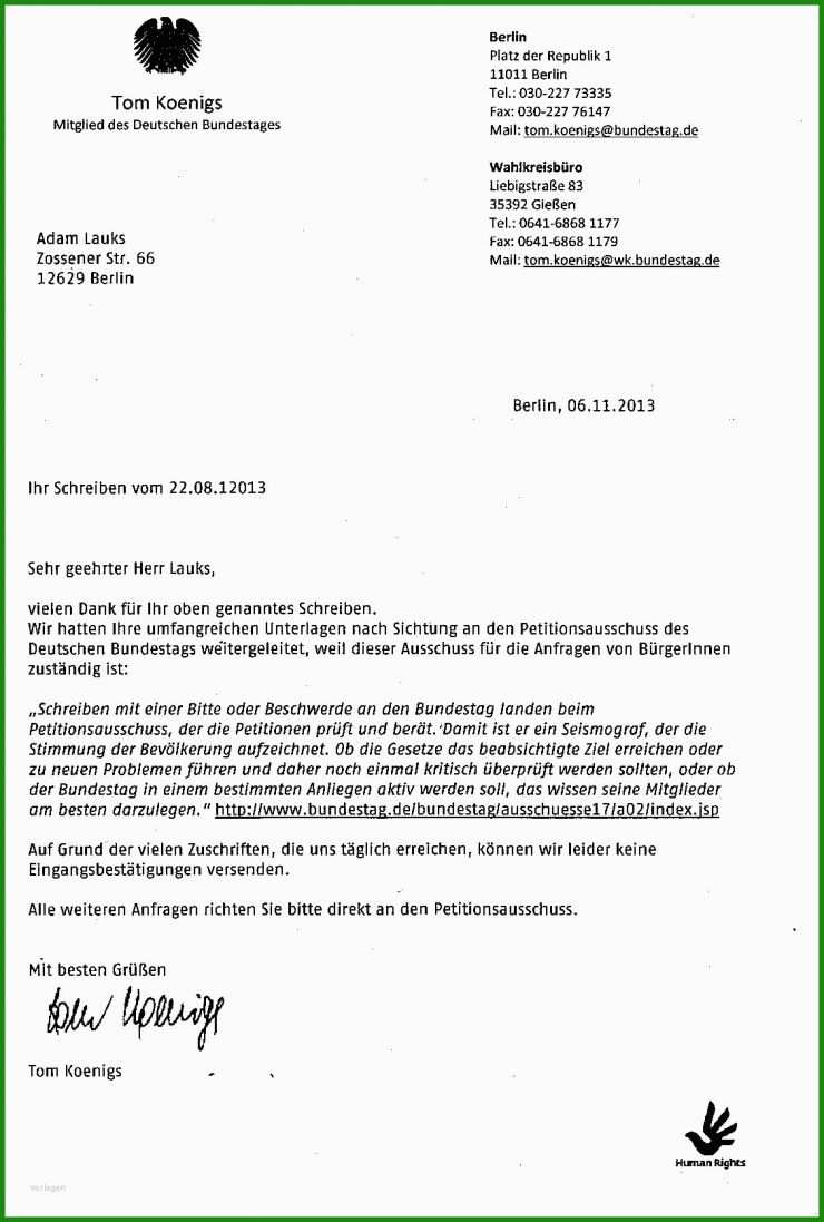 Offener Brief Schreiben Muster