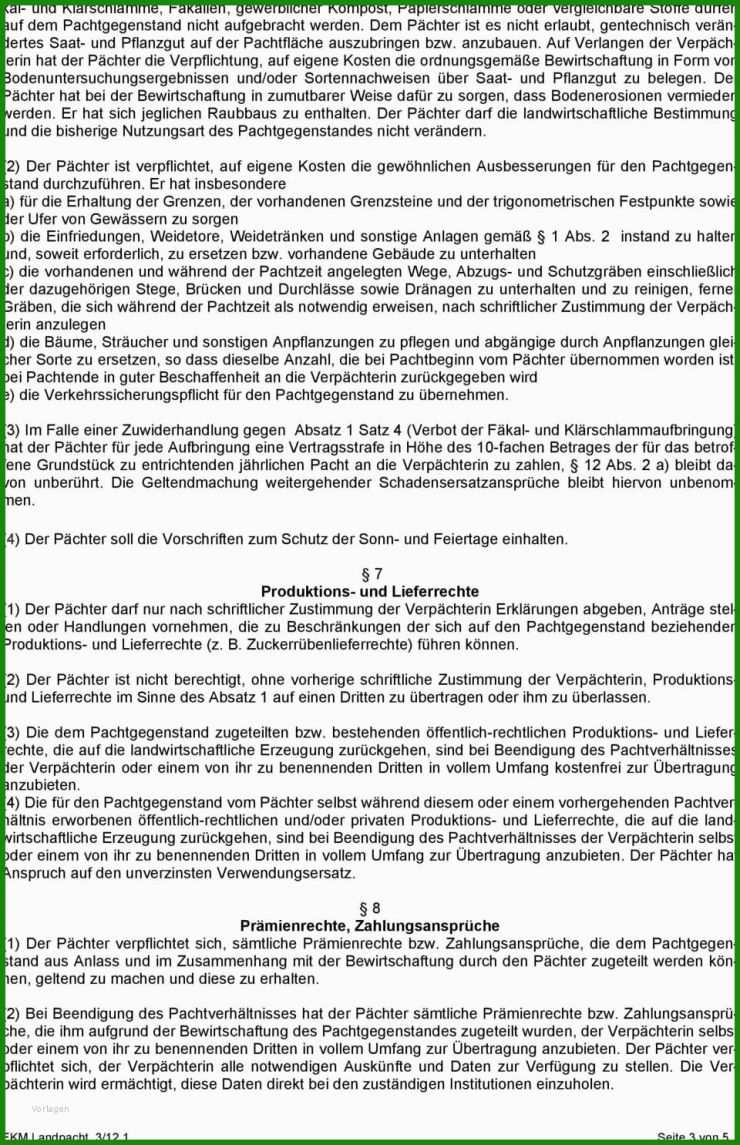Pachtvertrag Garten Vorlage