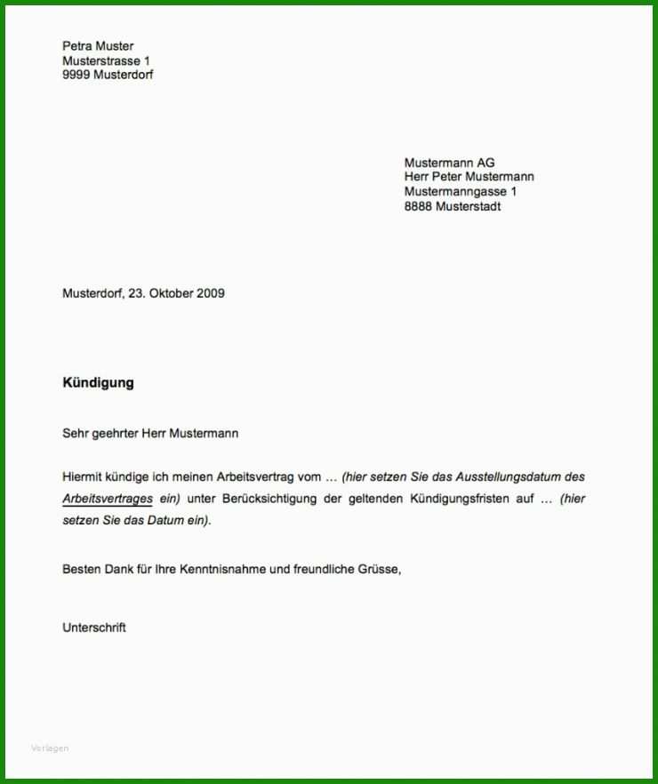 Pachtvertrag Kündigen Muster Kostenlos