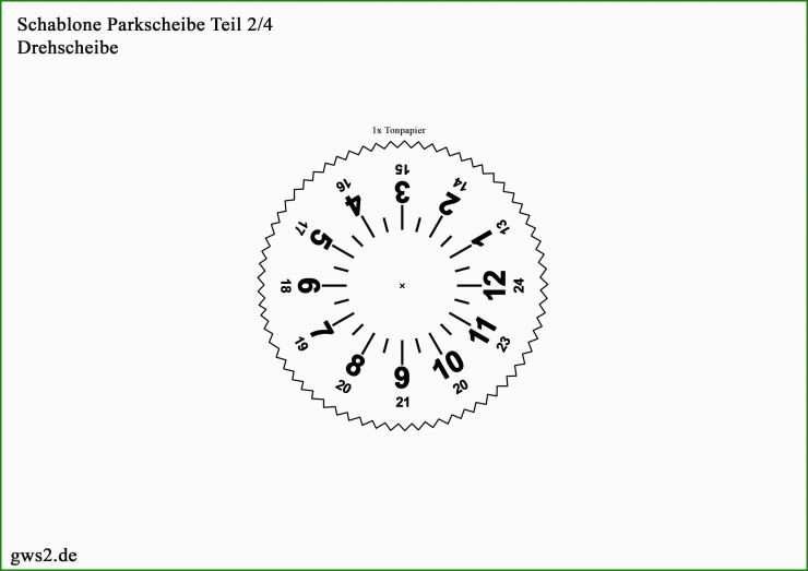 Parkscheibe Selber Basteln Vorlage