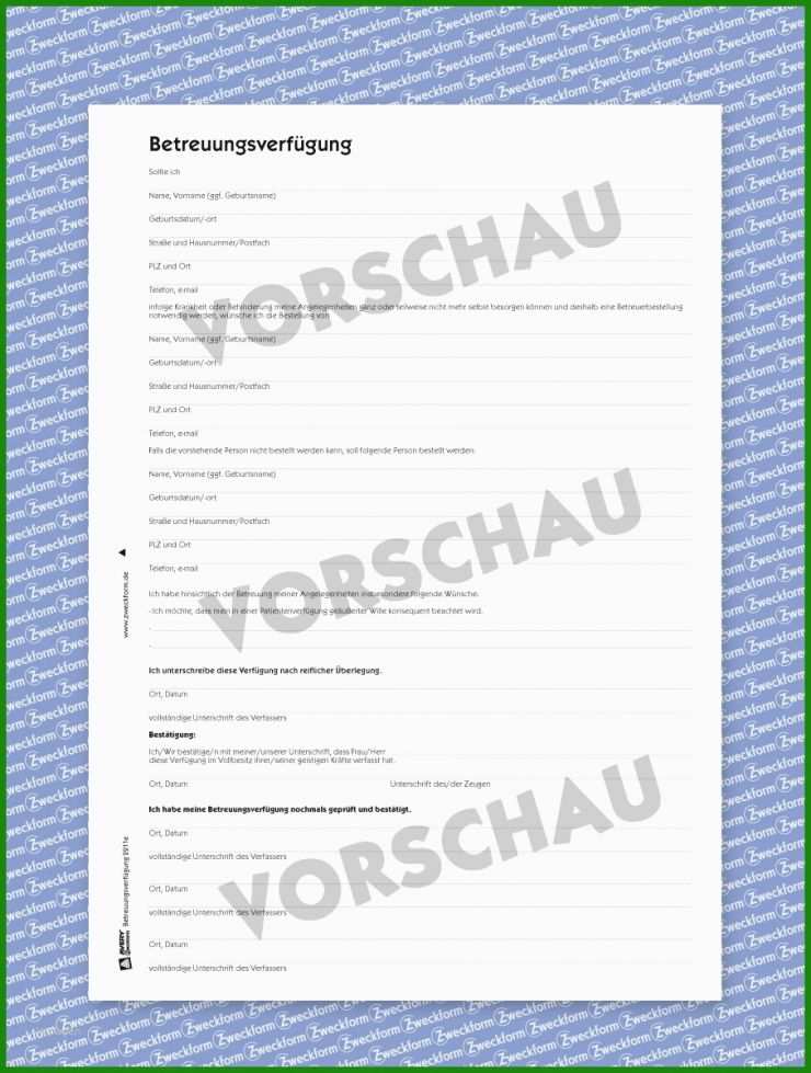 Patientenverfügung Muster formular