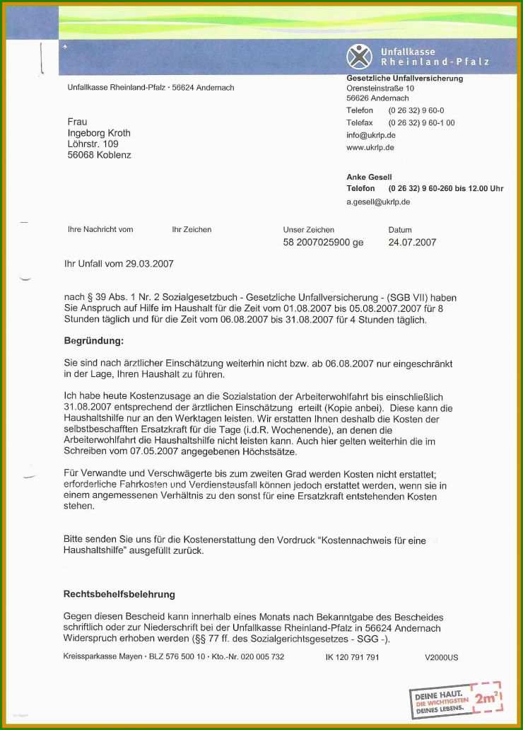Physiotherapeutischer Bericht Vorlage