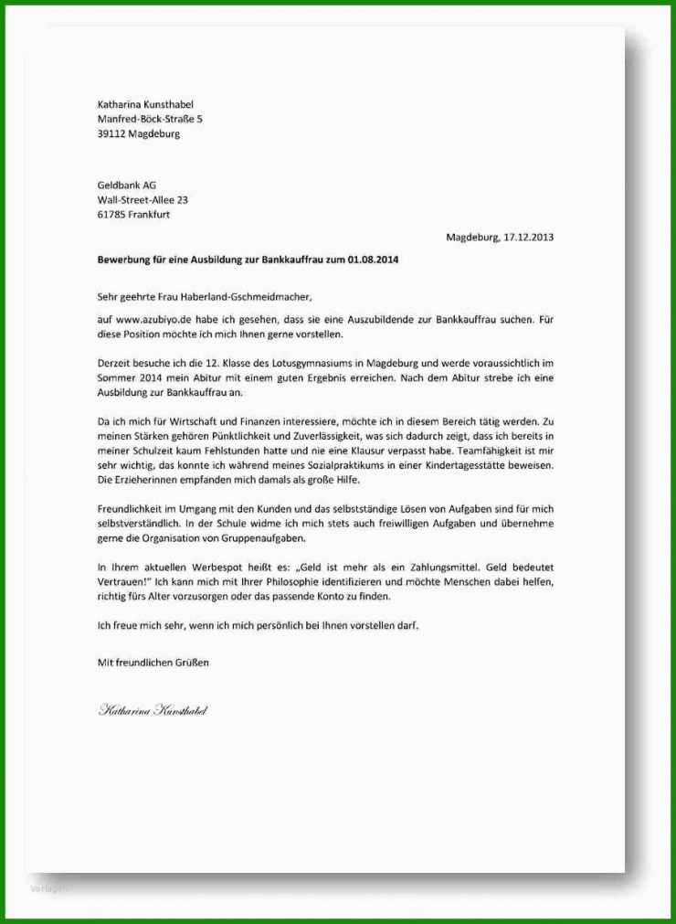 Praktikum Anschreiben Vorlage Schüler