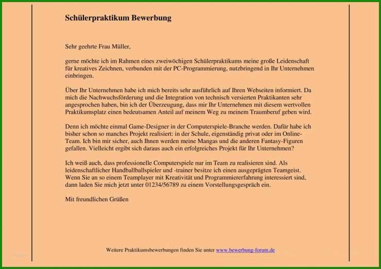 Praktikum Schreiben Muster