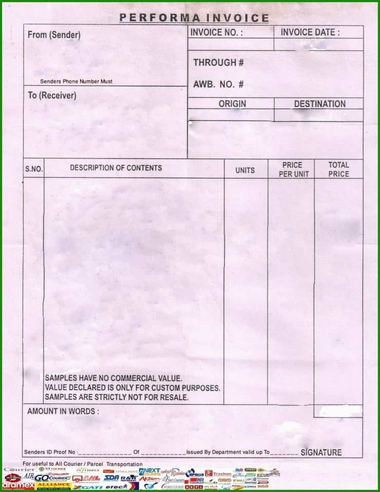 Proforma Rechnung Muster Kostenlos