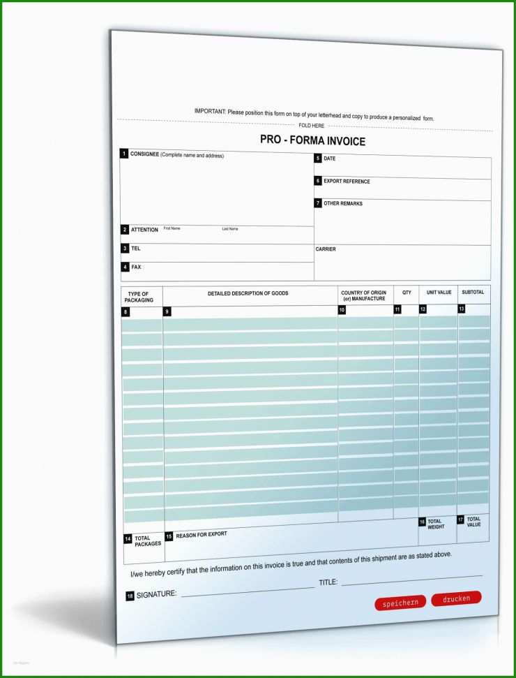 Proforma Rechnung Vorkasse Muster