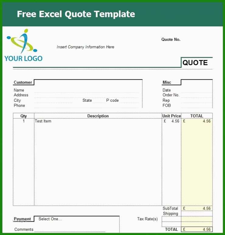 Proforma Rechnung Vorlage Excel