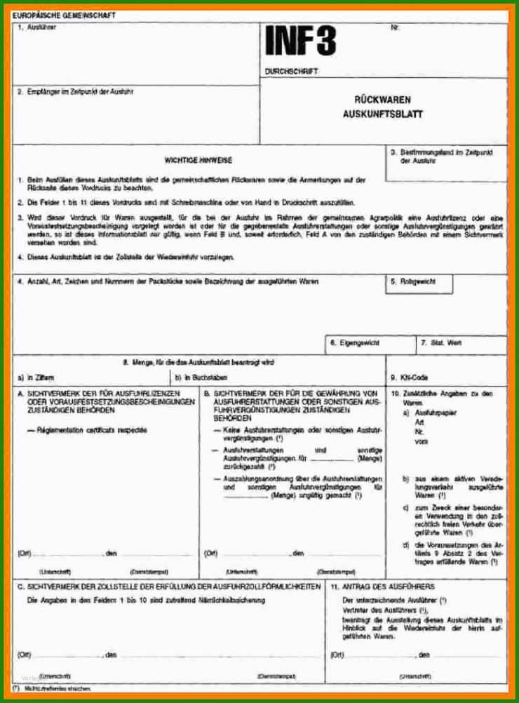 Proforma Rechnung Vorlage Tnt