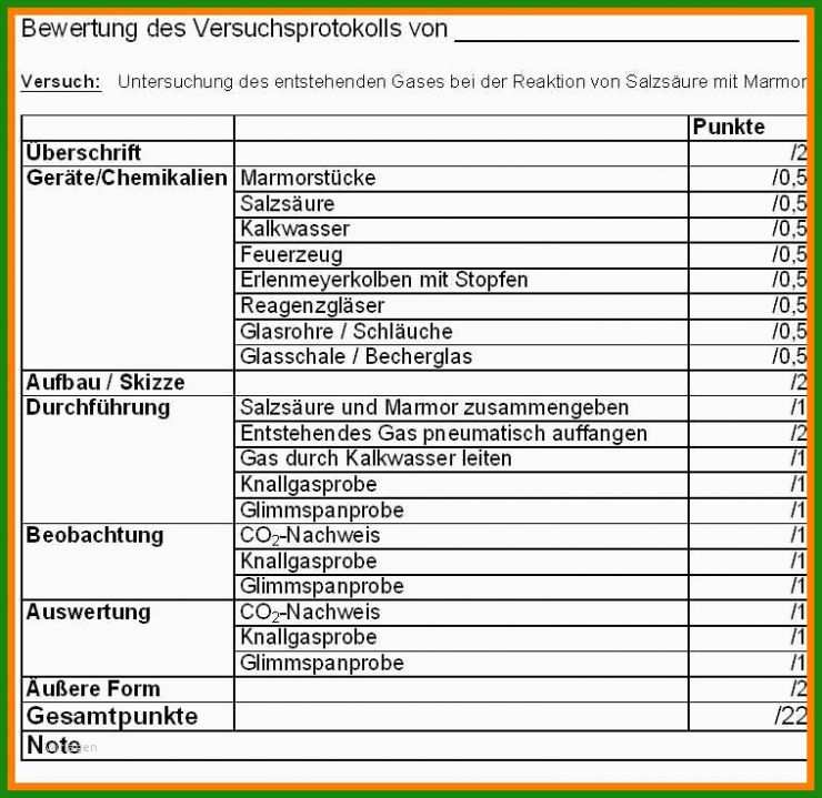 Protokoll Chemie Vorlage