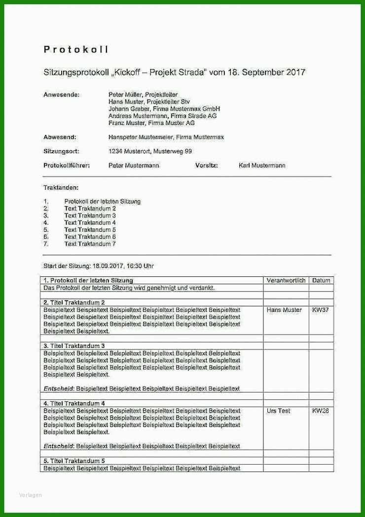 Protokoll Gründungsversammlung Verein Muster