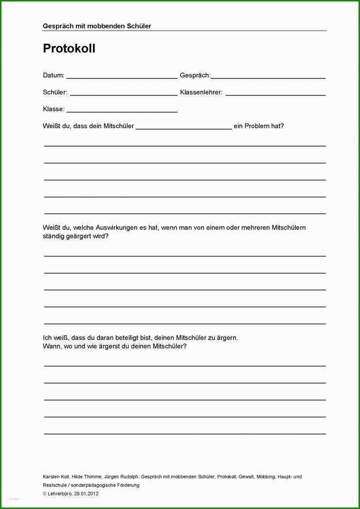 Protokoll Muster Pdf
